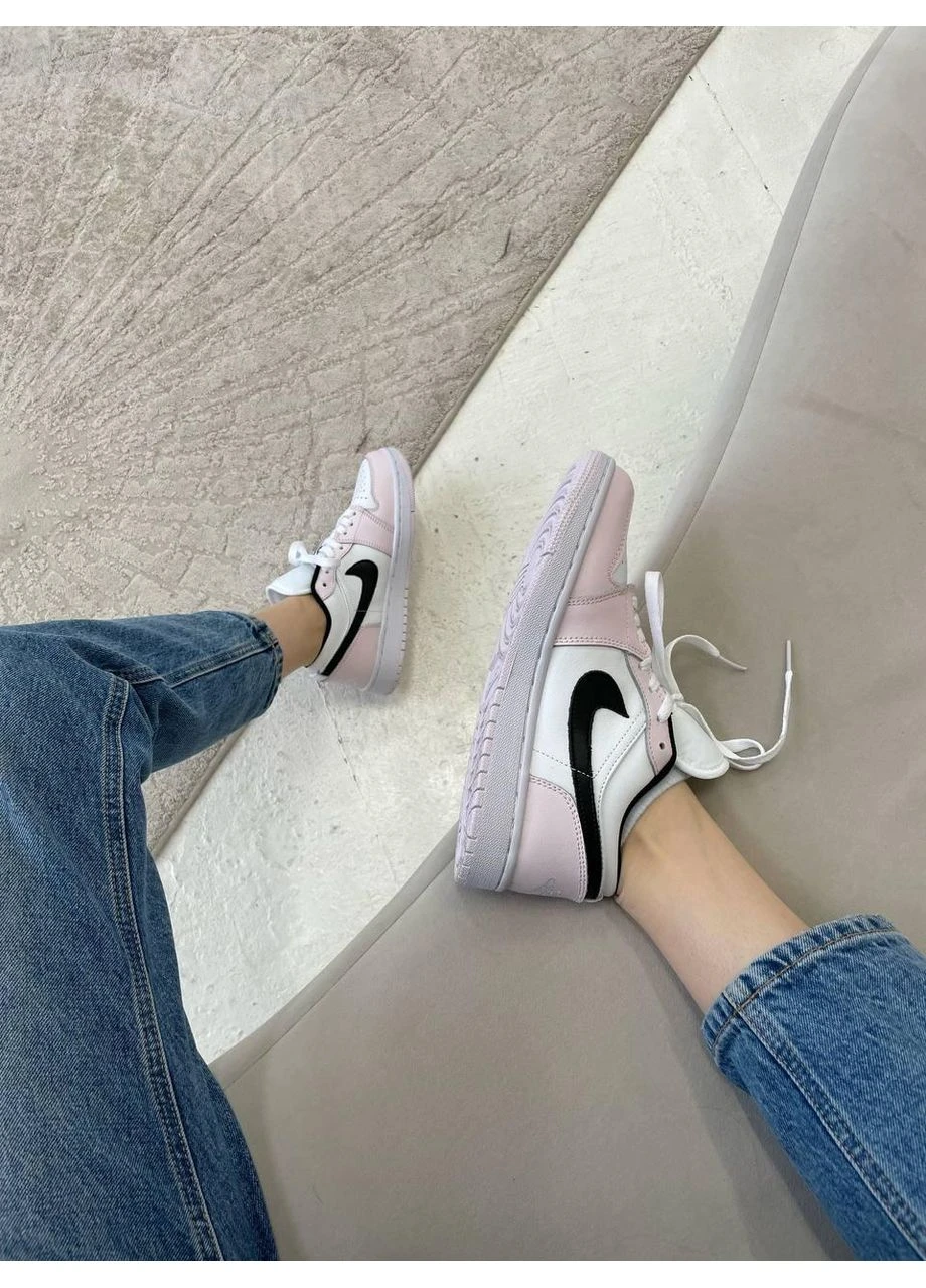 Черные летние кроссовки nike air jordan retro 1 low piblack найк аир джордан No Brand
