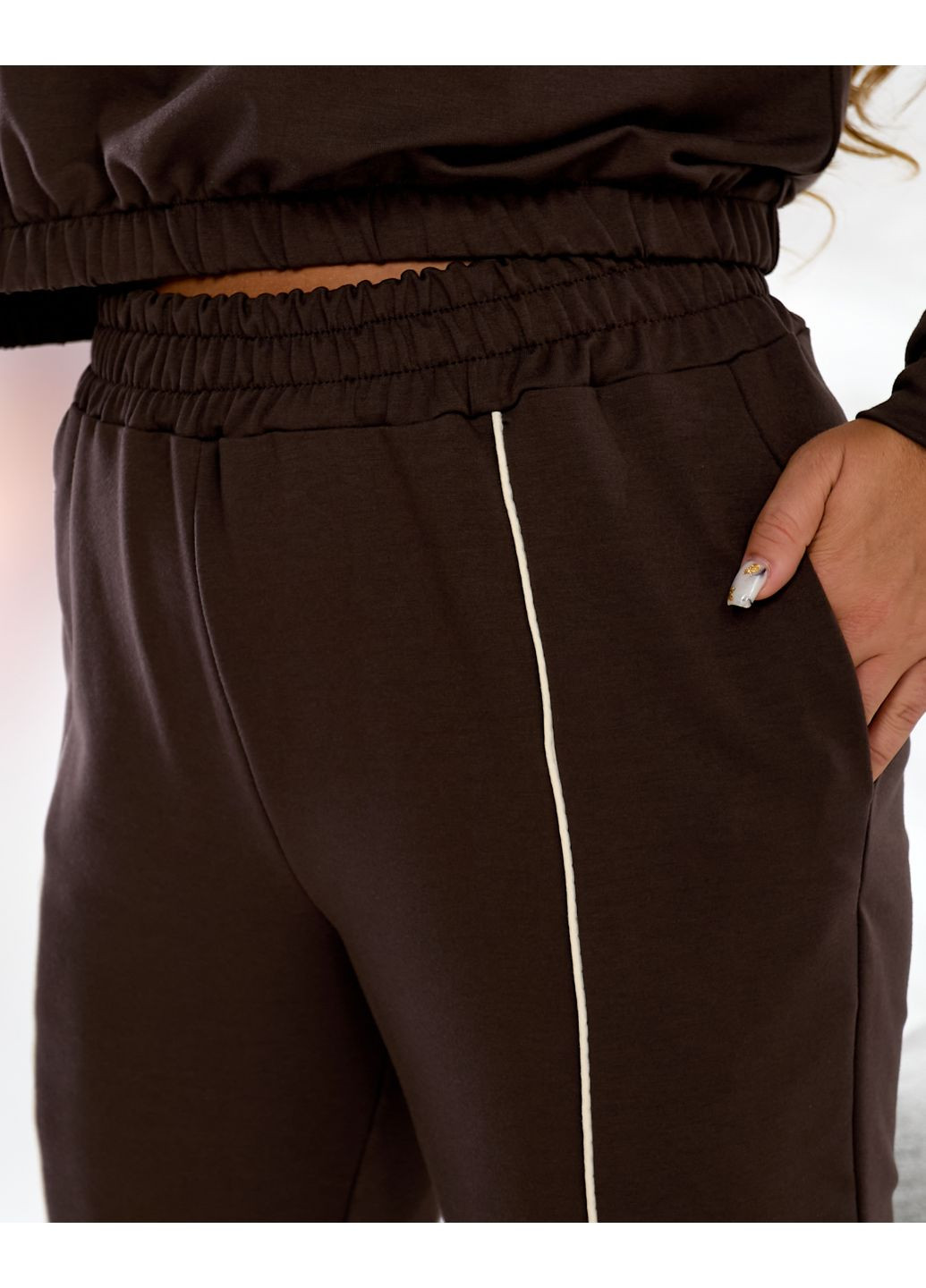 Жіночий демісезоний трикотажний спортивний костюм кофта худі штани No Brand (361001191)