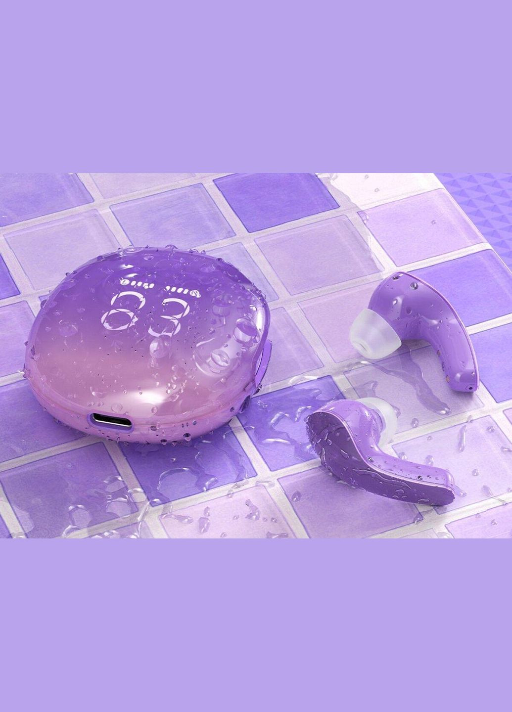 Навушники T9 Crystal (Air) color bluetooth earbuds Grape Purple Acefast (304732680)