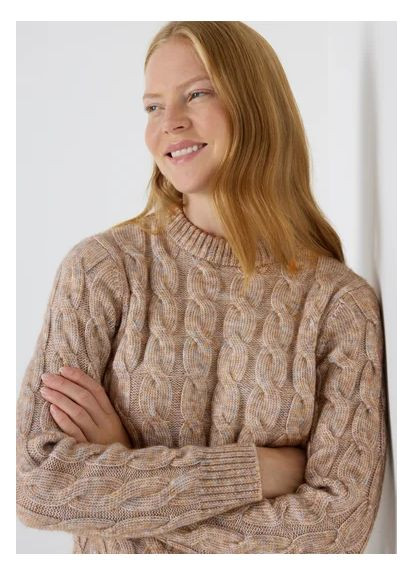 Кофта жіноча коричнева розмір L No Brand (366223441)