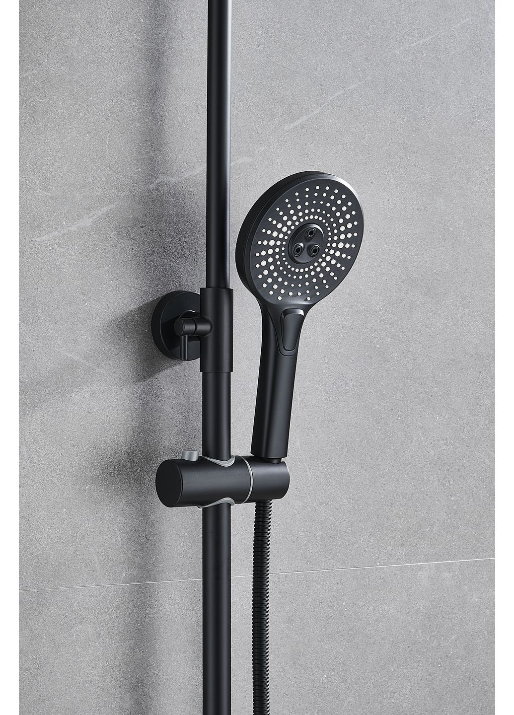 Черная душевая система с термостатом наружного монтажа для душа Nett SSB-24 (352261568)