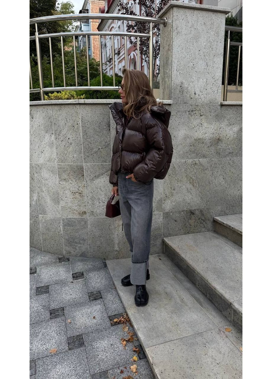 Коричневий зимній Пуховик milirud