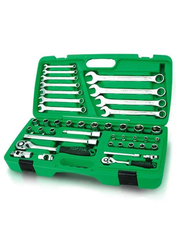 Набор инструментов профессиональный для авто 1/2" 42ед. (m72998) TOPTUL професійний для авто 1/2" 42од. (372968135)