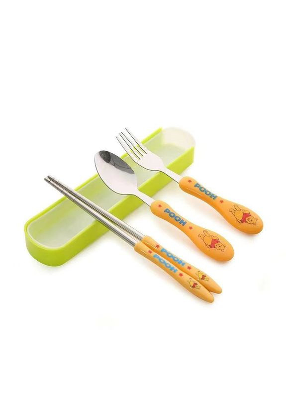 Набір дитячих столових приборів Winnie the Pooh жовтий (OK0018_2) No Brand (315922582)