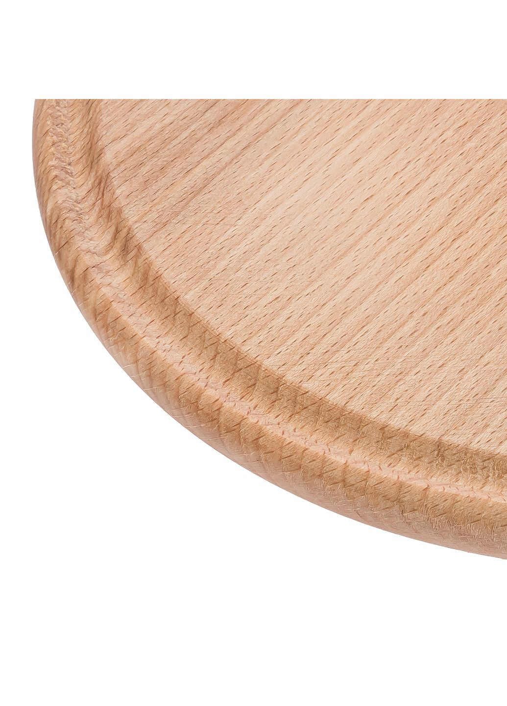 Дошка для піци кухонна дерев'яна обробна з бука з обідком Ø 30 см Woodly (294944492)