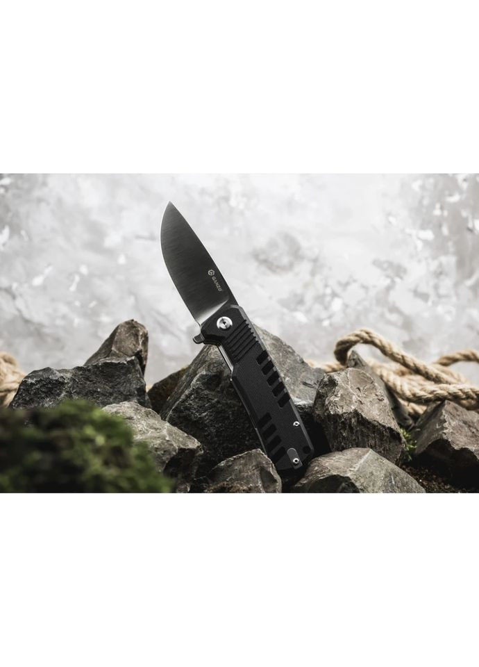 Складной нож G769-BK - сталь D2, черная рукоять G10 Ganzo (363132404)