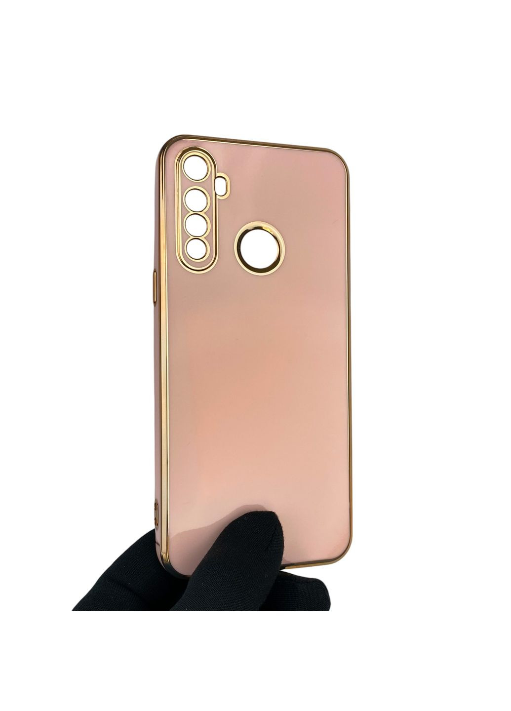 Чохол для C3 із захистом камери із золотою окантовкою на реалмі с3 пудровий gs1 Realme (366234860)