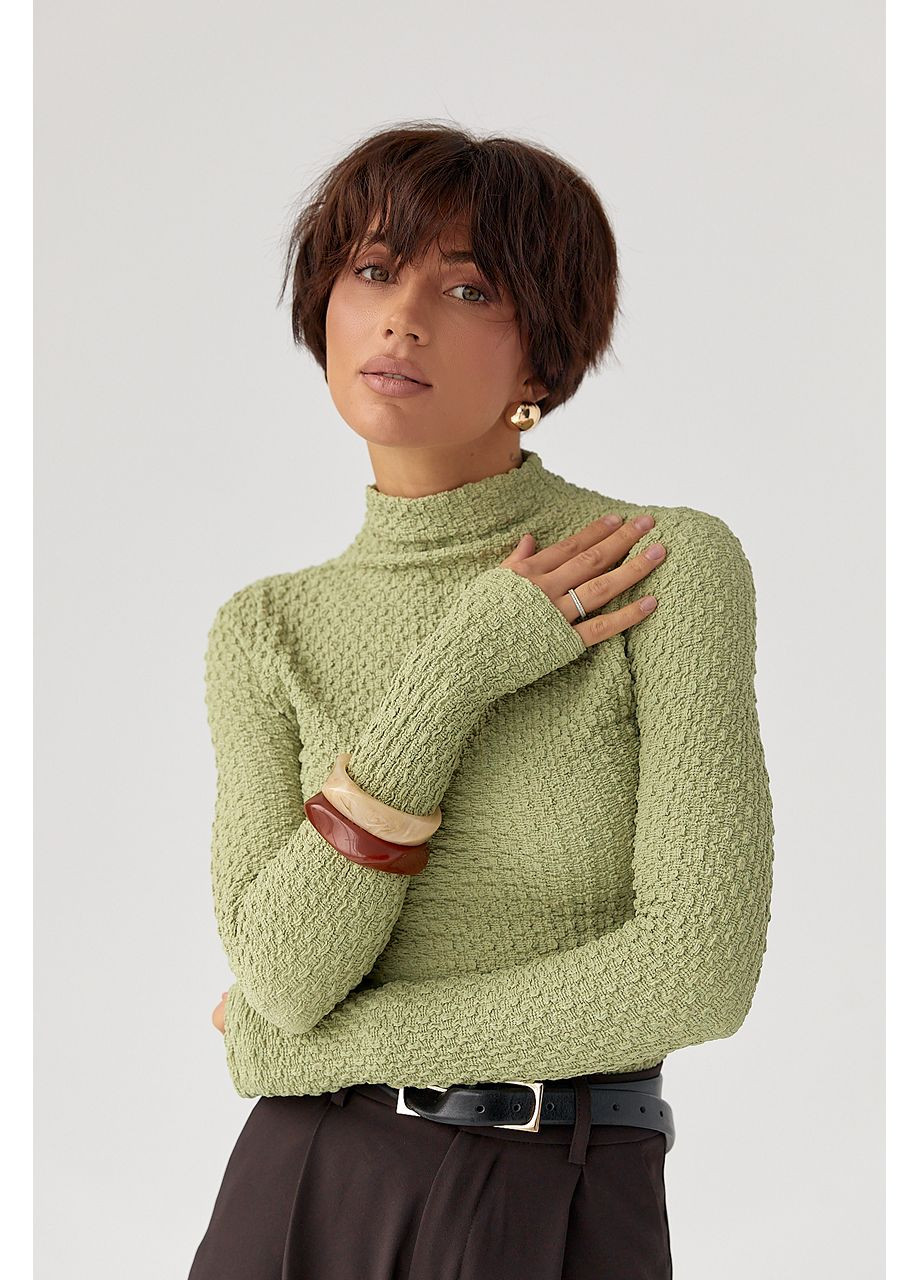 Облегающий гольф из жатой ткани Lurex (363555352)