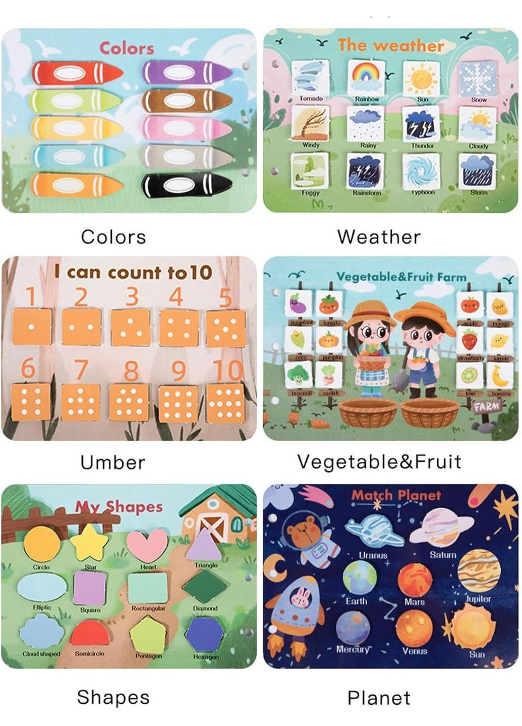 Развивающая книга Монтессори на липучке Busy Book No Brand (303425540)