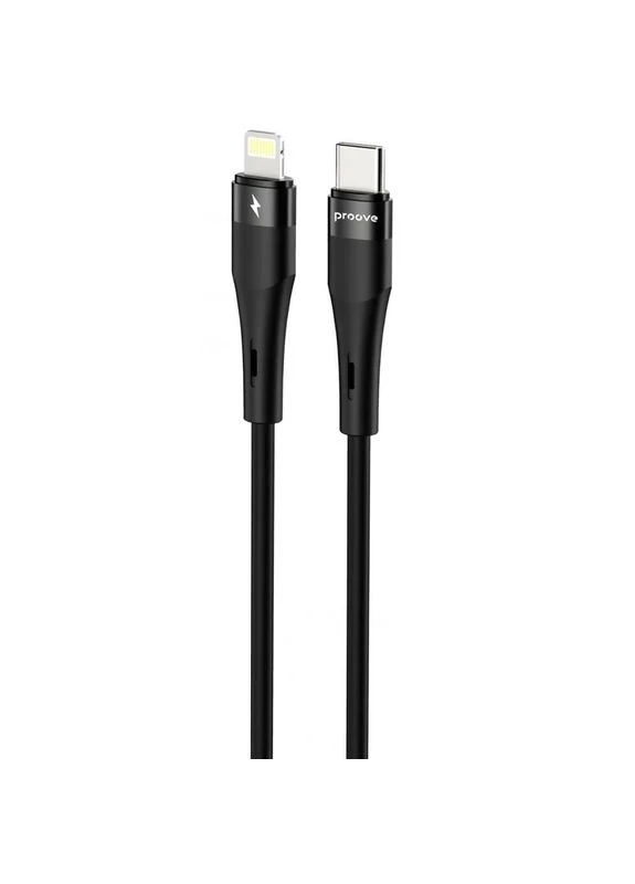 Кабель Light Silicone Plus Type-C to Lightning 27W (1m) black Proove (397307821)