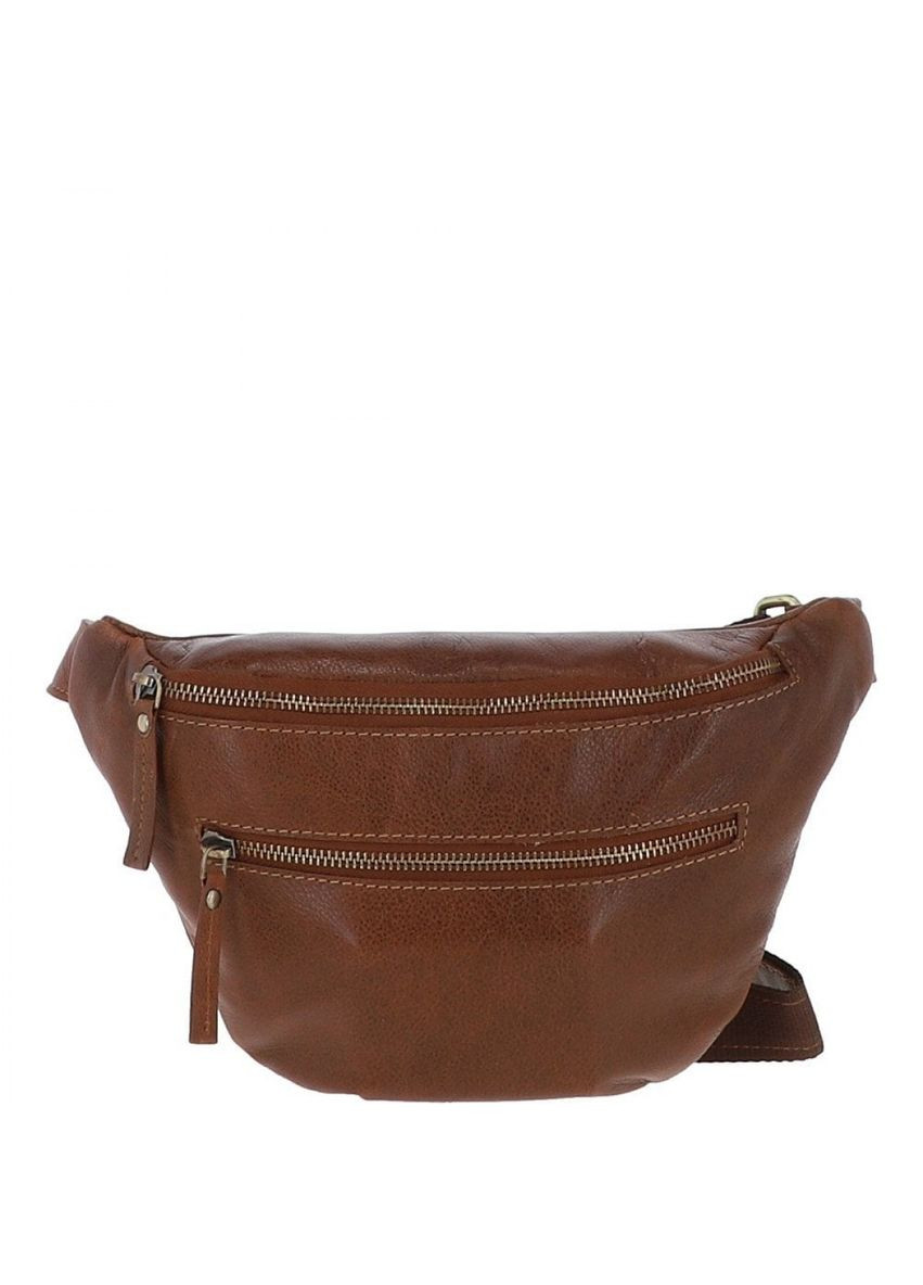 Шкіряна сумка на пояс рудого кольору M54 COGNAT Ashwood (303831386)