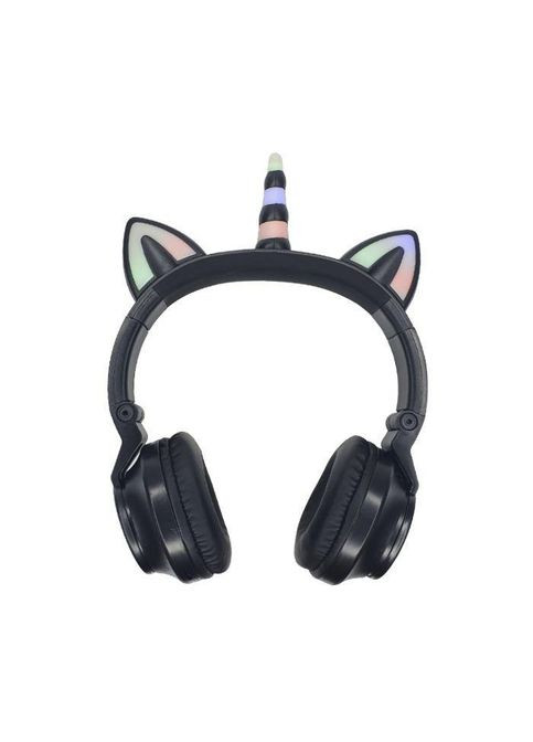 Дитячі бездротові Bluetooth навушники єдиноріг з котячими вушками STN-27 Чорні (1756375343) No Brand (325402843)