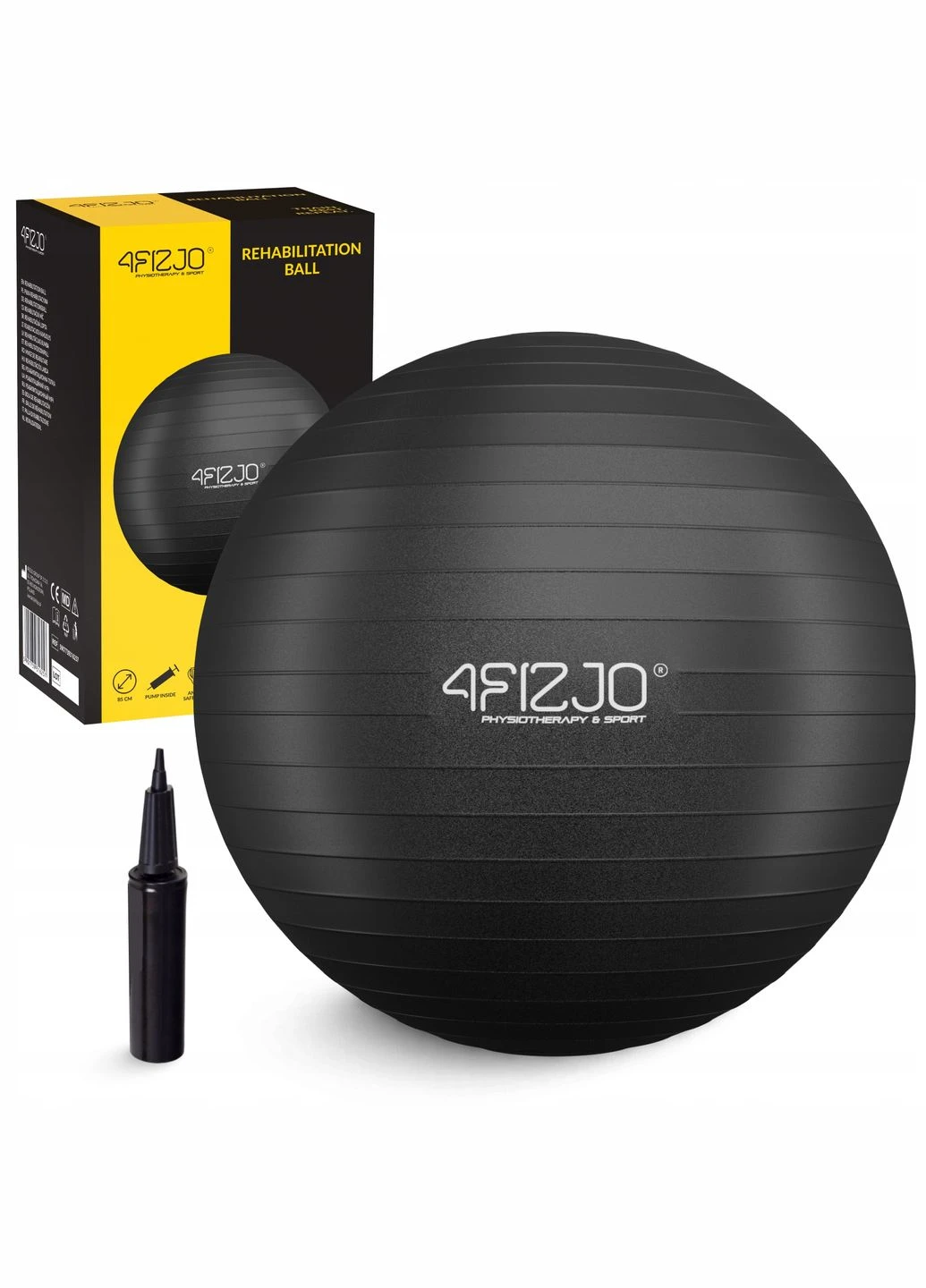 Мяч для фитнеса (фитбол) 85 см Anti-Burst Black () 4FIZJO P-5907222931516 (345714707)