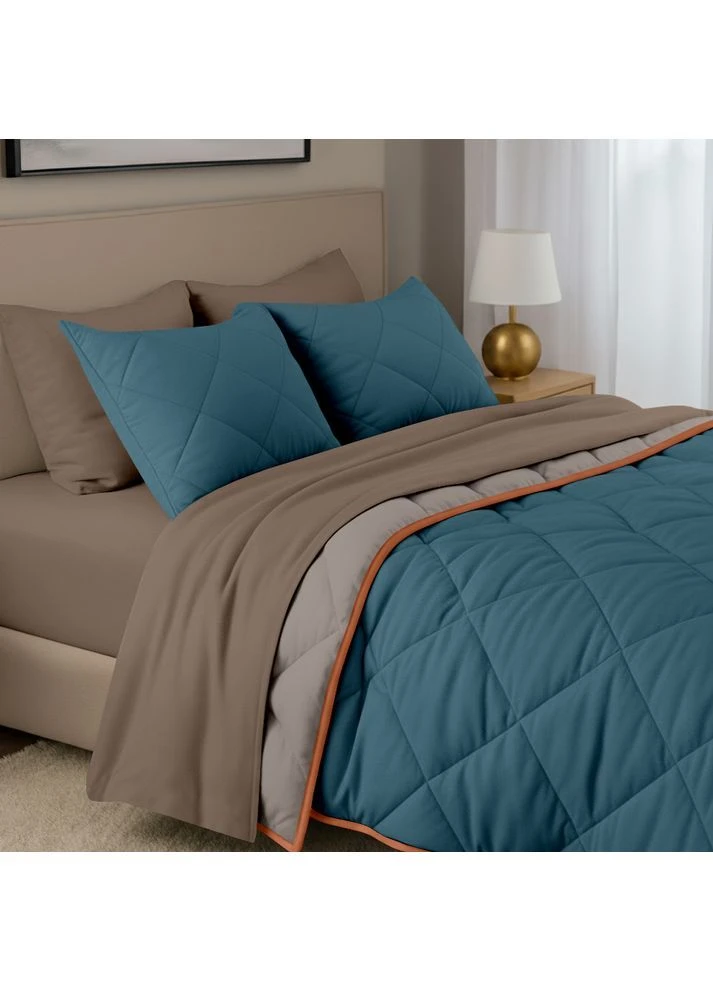Покрывало стеганное двухстороннее TAUPE STONE CS2 200x230 см Бежево-голубой Cosas (379929766)