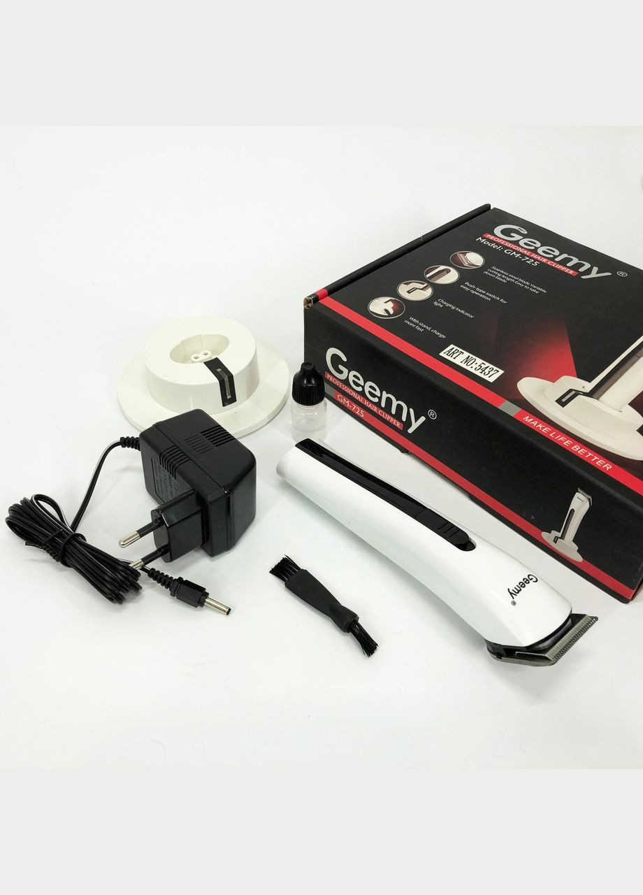 Бездротова машинка для стрижки волосся GM-725, Професійна бритва-машинка для стрижки волосся Gemei (364663778)