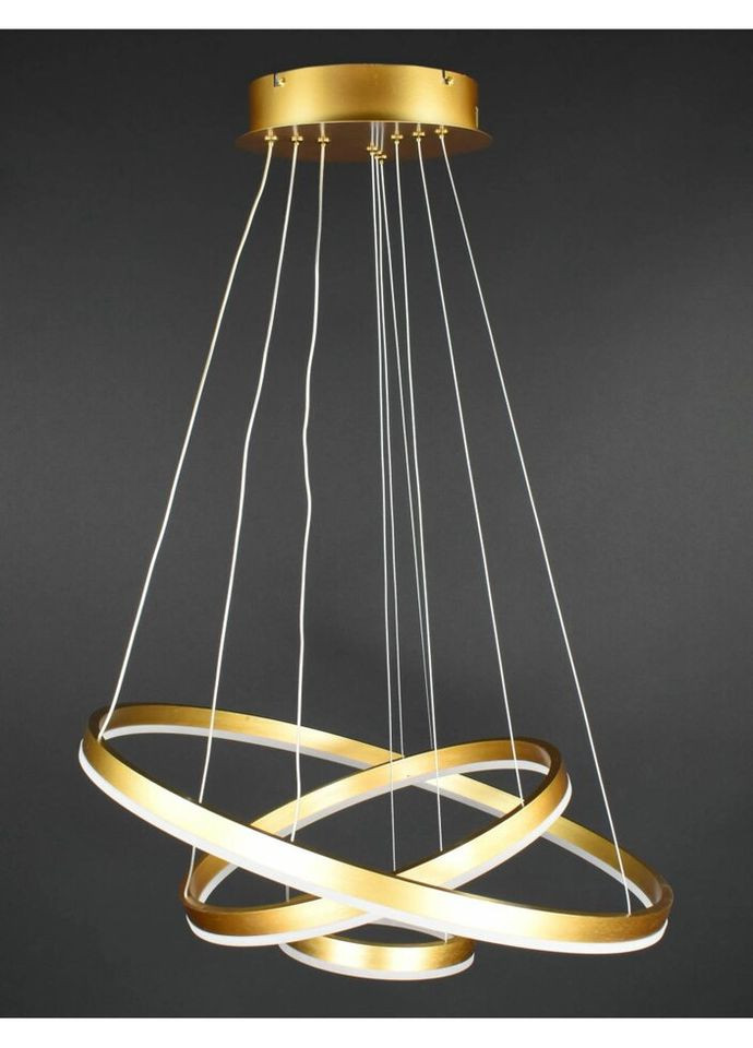 Люстра светодиодная подвесная LED светильник для квартиры на потолок лэд 27776 Золото 25-180х60х60 см. Sunnysky (324395912)