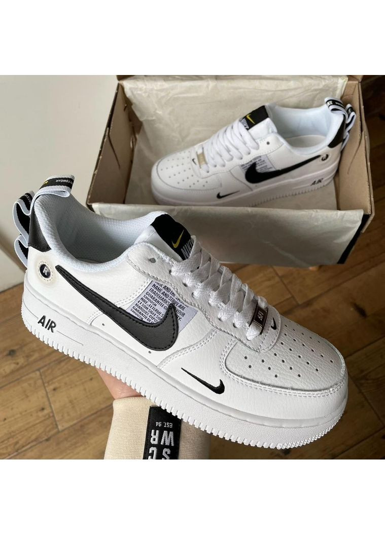 КРОССОВКИ ЖЕНСКИЕ NIKE AIR FORCE 107 LV8 ULTRA WHITE НАЙК АИР ФОРС 1 ПРЕМИУМ No Brand белые демисезоны (367172539)