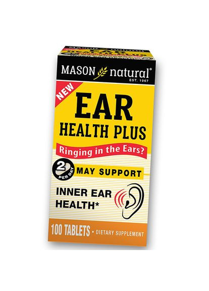 Вітаміни для здоров'я вух та слуху, Ear Health Plus, 100таб 36529038, (36529038) Mason Natural (293256935)