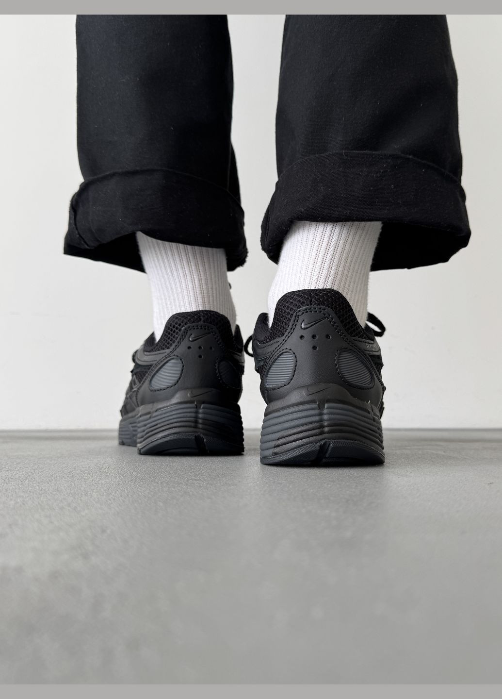 Чорні Осінні кросівки чоловічі і жіночі nike p-6000 black | найк п-6000 чорні No Brand