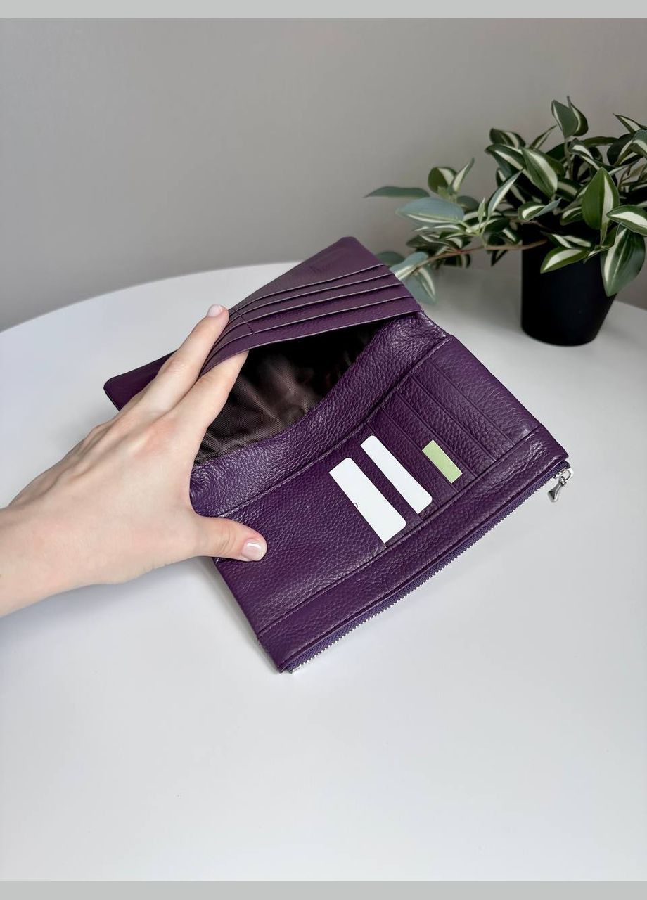 Жіночий шкіряний гаманець купюрниця на магнітах Classic (314900658)