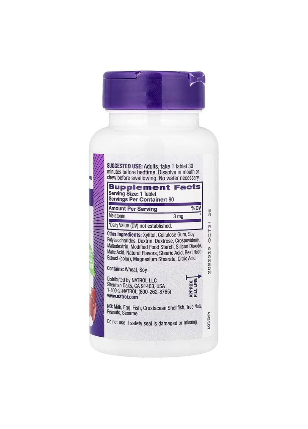 Мелатонин Melatonin 3mg - 90 tabs Natrol (364201374)