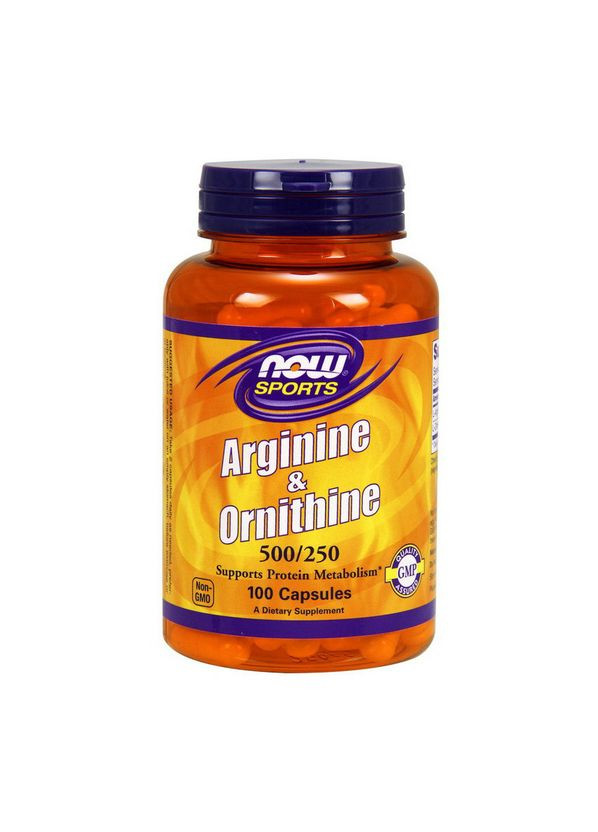 Аргінін та орнітин Arginine & Ornithine 100 caps Now (280916660)