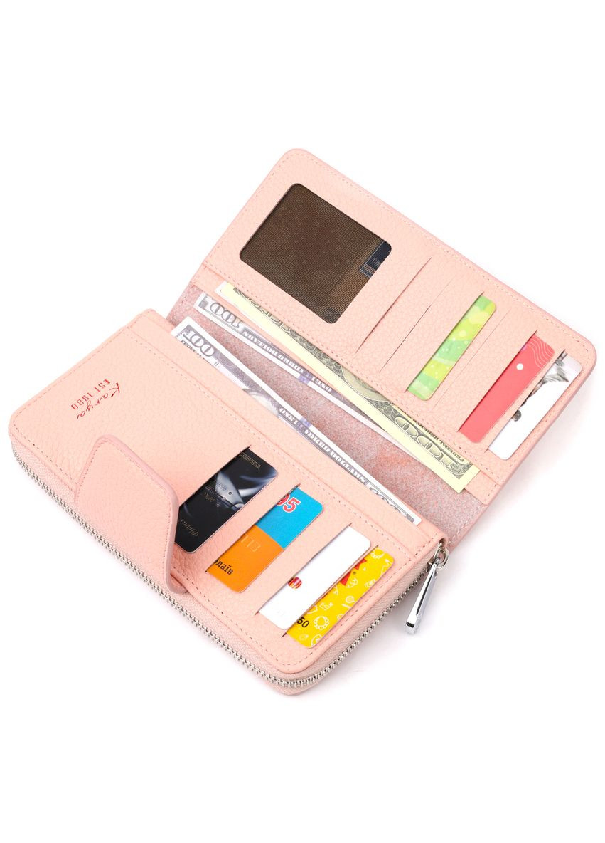 Зручний вертикальний жіночий гаманець з натуральної шкіри 21158 Karya (331910594)