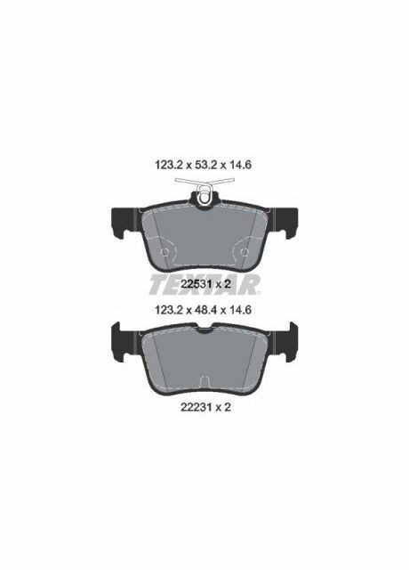 Комплект тормозных колодок 2253105 Textar (362007517)