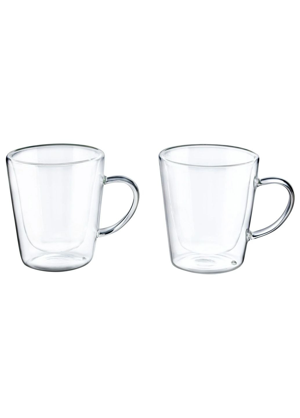 Термо стаканы с двойными стенками для чая 2шт 285 мл прозрачный Ernesto (304416449)