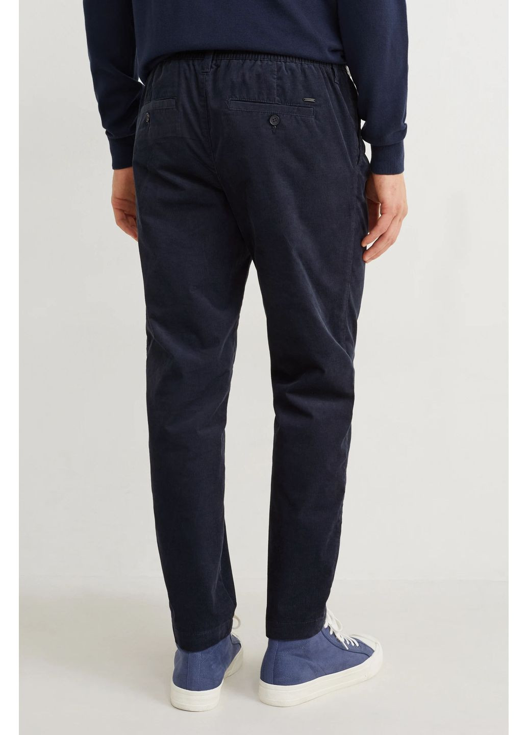 Темно-синие кэжуал демисезонные брюки C&A