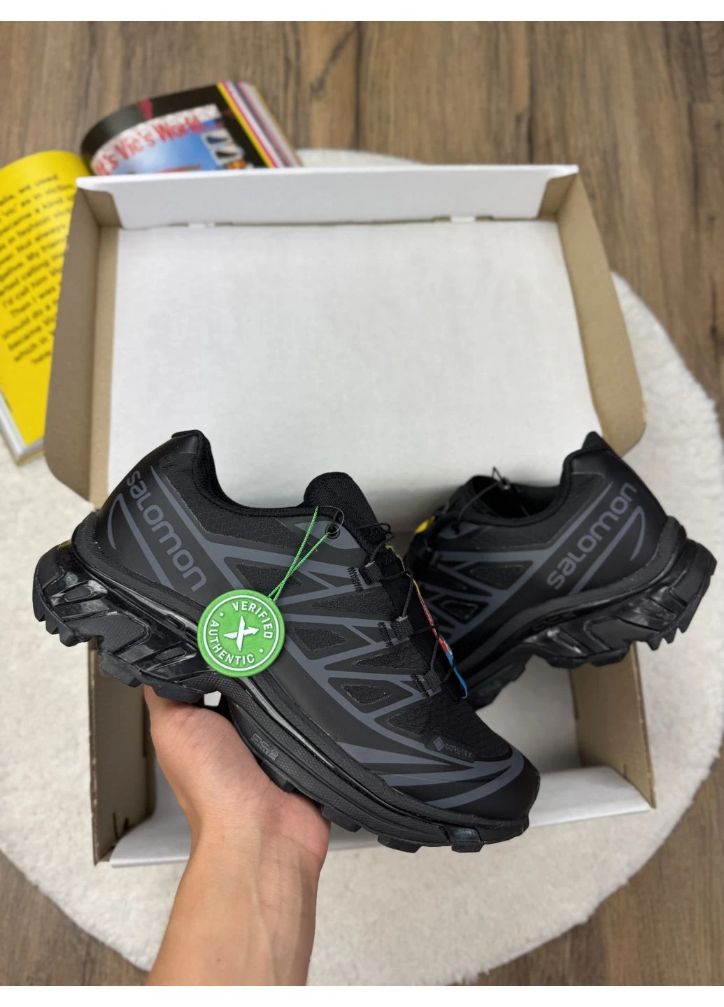 Чорні кросівки чоловічі salomon xt-6 gore-tex black саломон хт 6 чорні демісезон No Brand