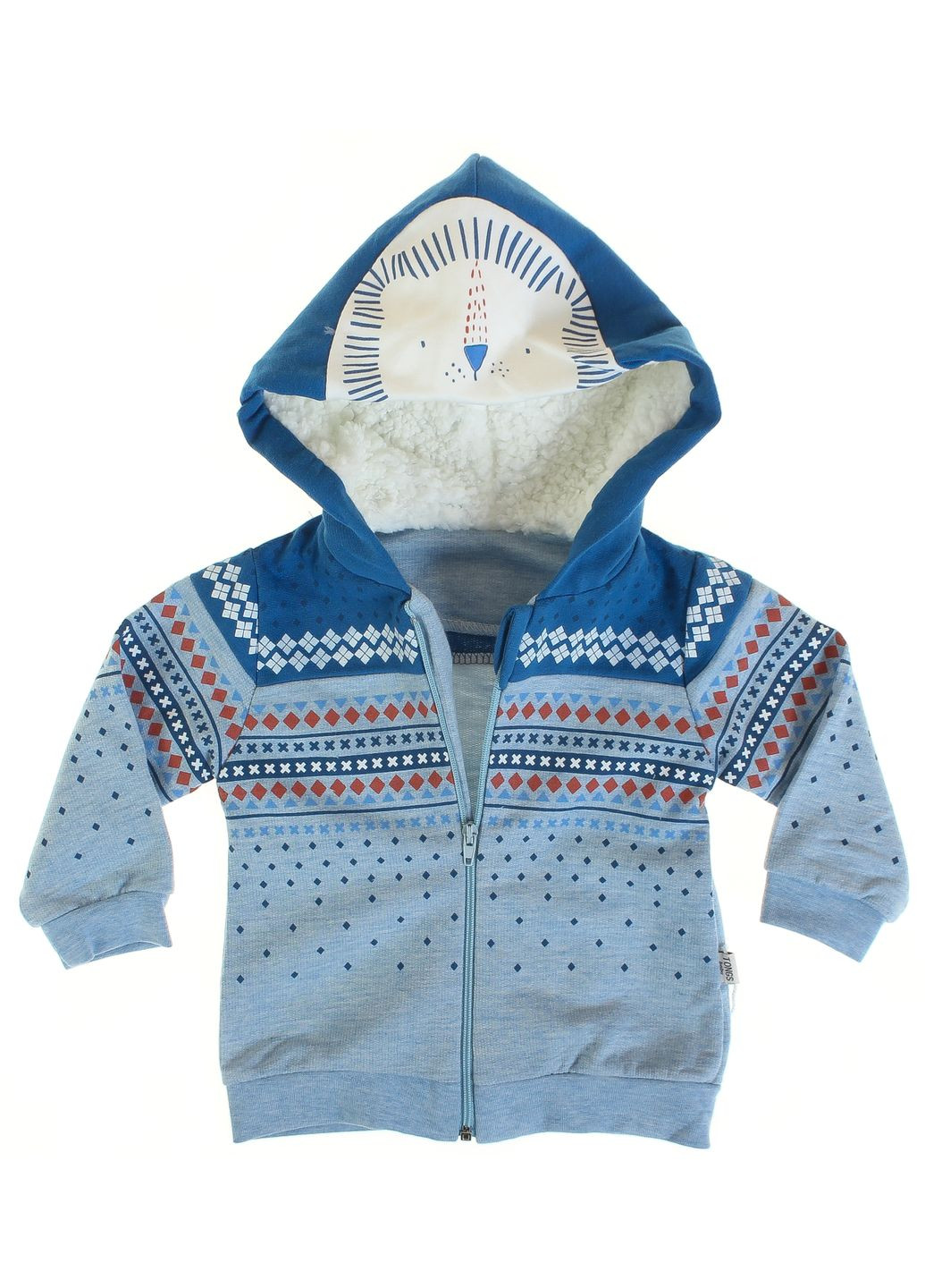 Блакитний демісезонний кофта + футболка з довгим рукавом + брюки 2744 блакитний і синій Tongs