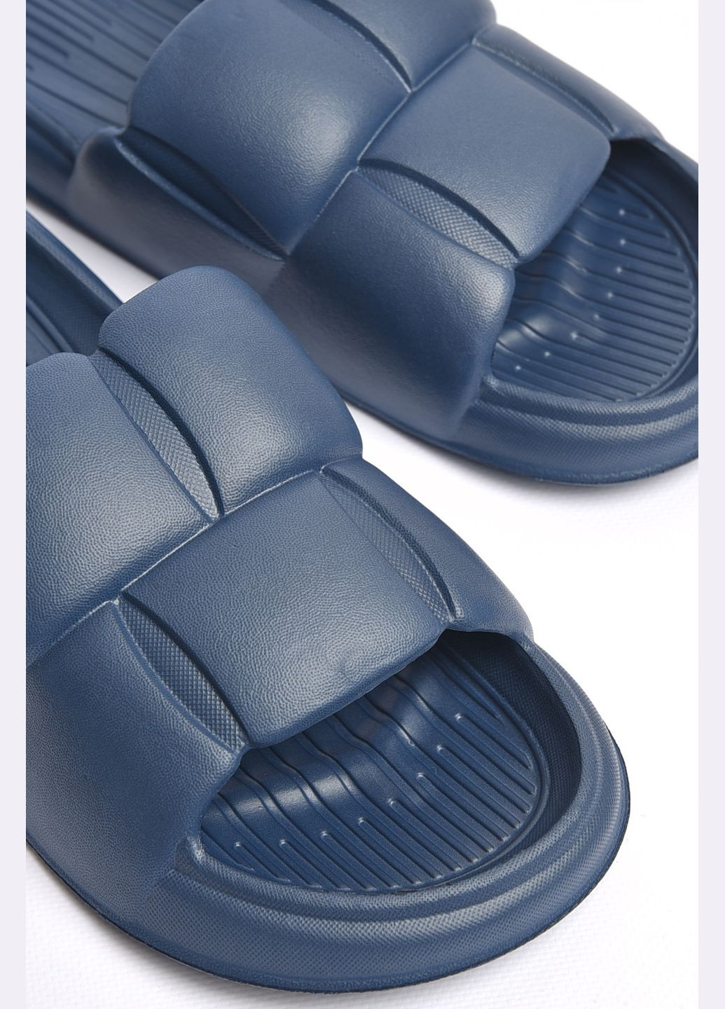 Темно-синие кэжуал шлепанцы мужские пена темно-синего цвета Let's Shop