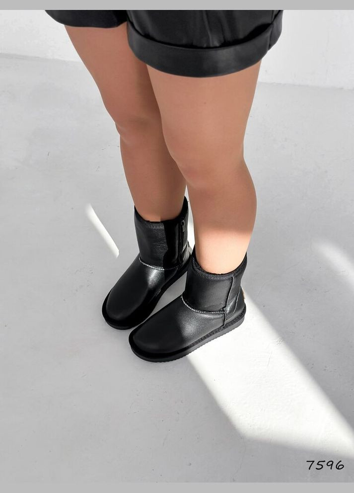 Кожаные угги с замком, зимние сапожки, зимние сапоги ITTS (302388757)