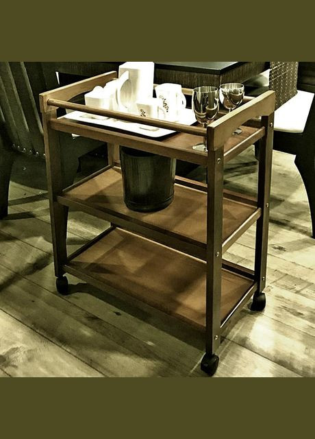 Сервірувальний столик з дерева Рольд капучино (ЄТК-003109) No Brand (327845275)