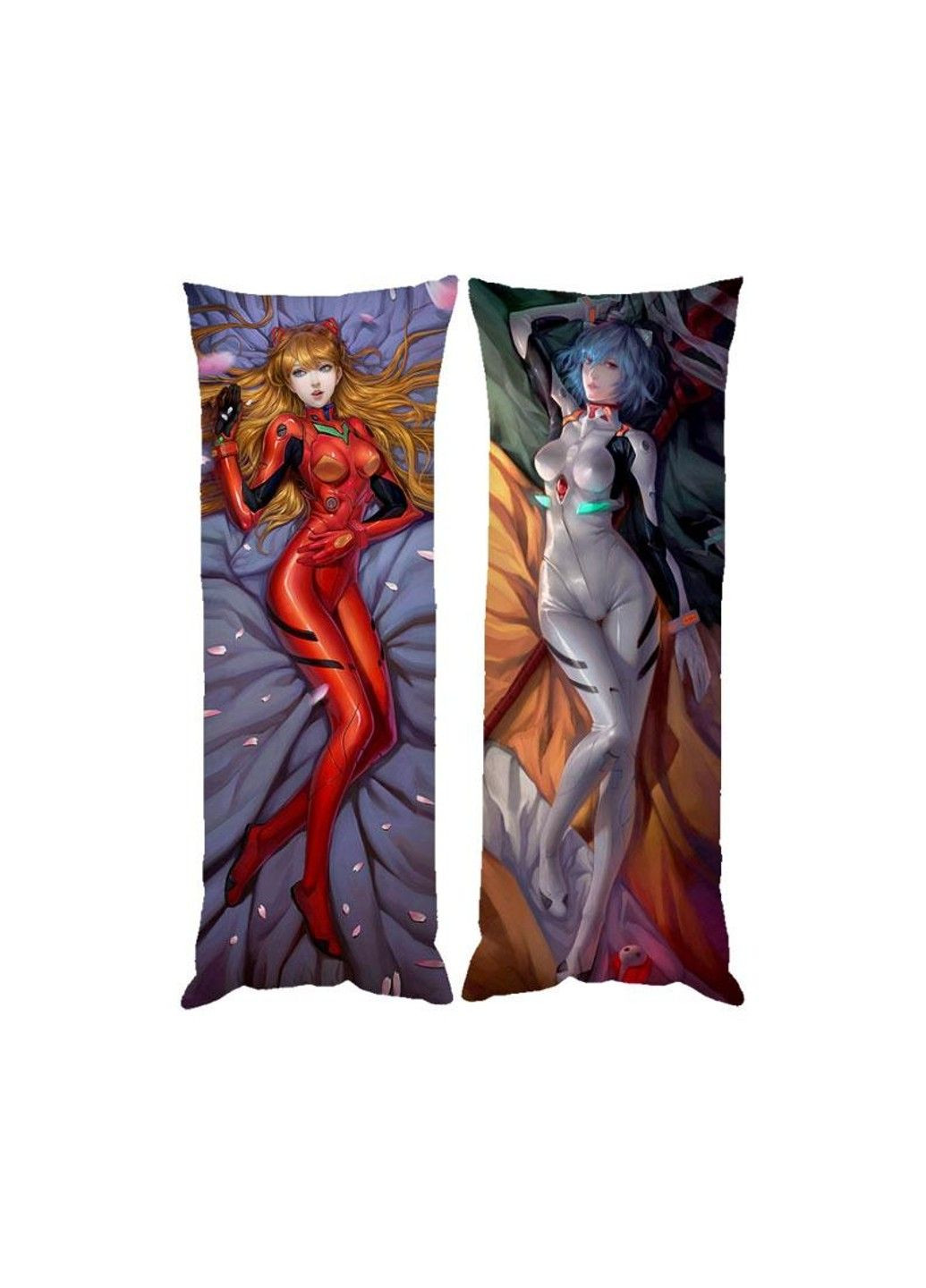 Дакимакура декоративная подушка для обнимания Рей Аянами / Аска Лэнгли Евангелион / Evangelion двухсторонняя No Brand (328314741)