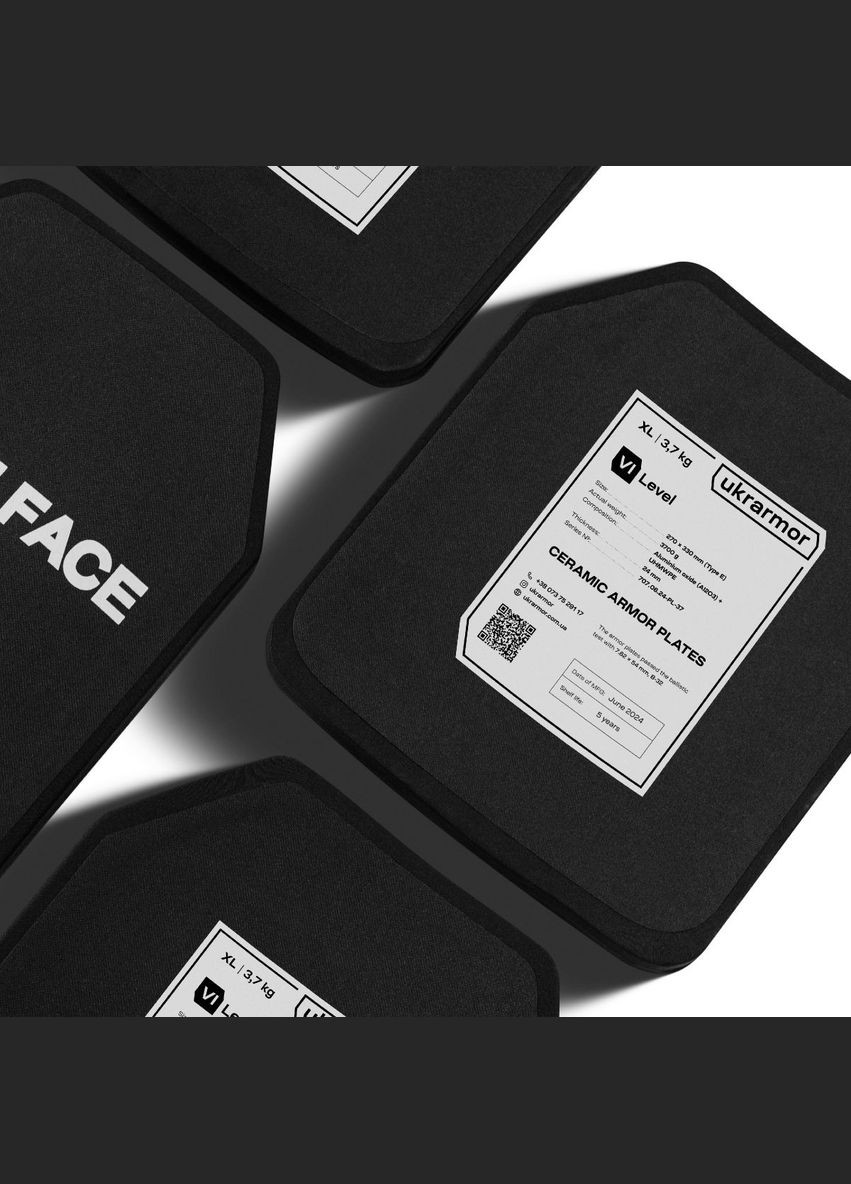 Плита керамика 6 класс защиты. Вес 3.7 кг. Размер XL (27х33 см.) Ukrarmor (334016397)