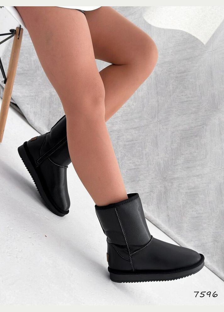 Кожаные угги с замком, зимние сапожки, зимние сапоги ITTS (302388757)