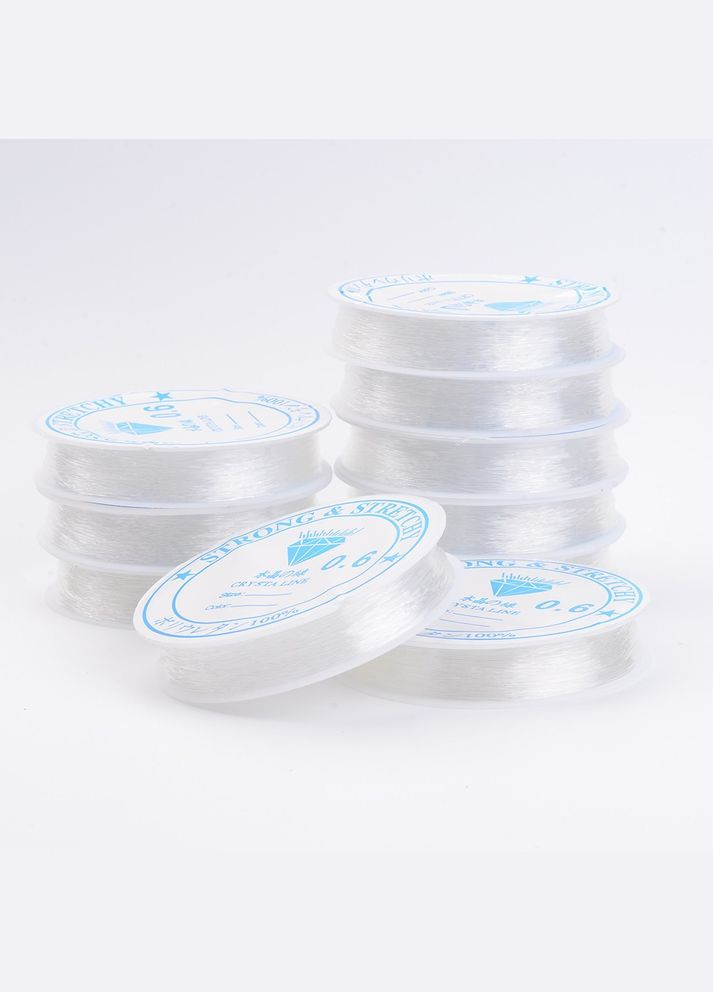 Набор катушок мононить Леска-резинка эластичная Полупрозрачная 0.6 мм 10.5 метров Упаковка 10 шт Finding (338434489)