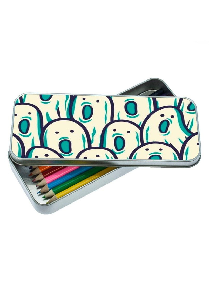 Пенал школьный для мальчика и девочки металлический маска 7*18 см. Silver No Brand (309159214)