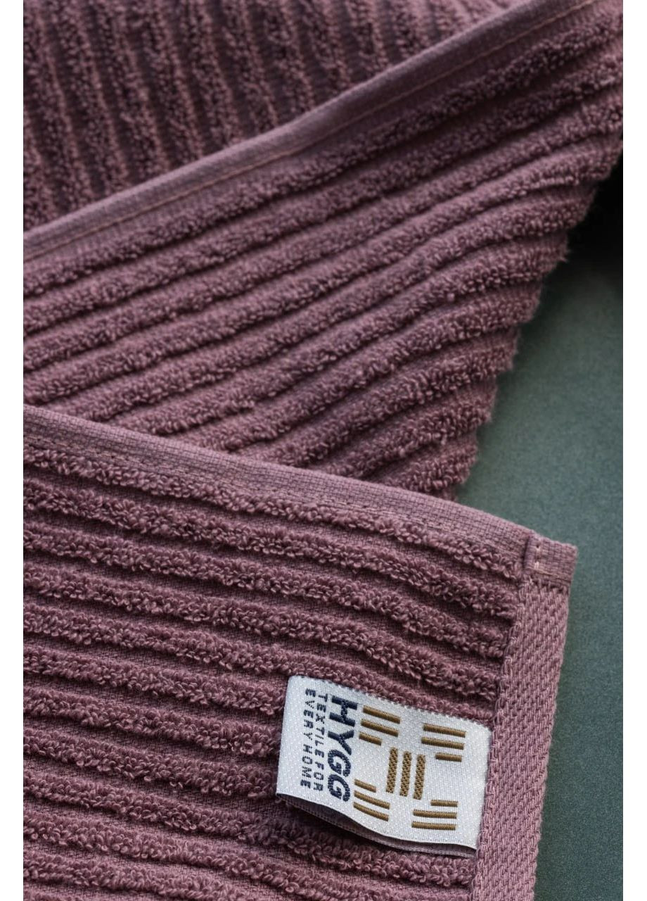 Набір рушників Magma L 30х50см, 50х90см, 90х150 HYGG смужка бордовий