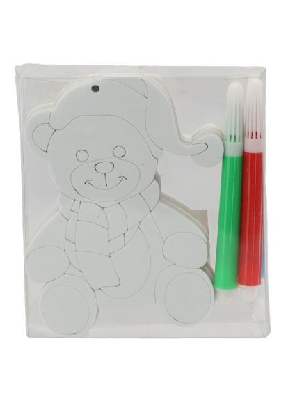 Елочная игрушка Комплект украшений для раскраски 3шт 10см и фломас (5900779897120_2) Chomik Комплект прикрас для розфарбовування 3шт 10см та ф (368563016)