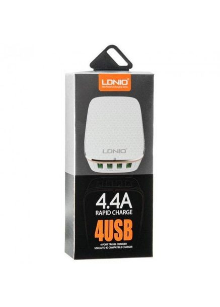Зарядный адаптер A4404 4USB 4.4A блок питания белый Ldnio (279553513)