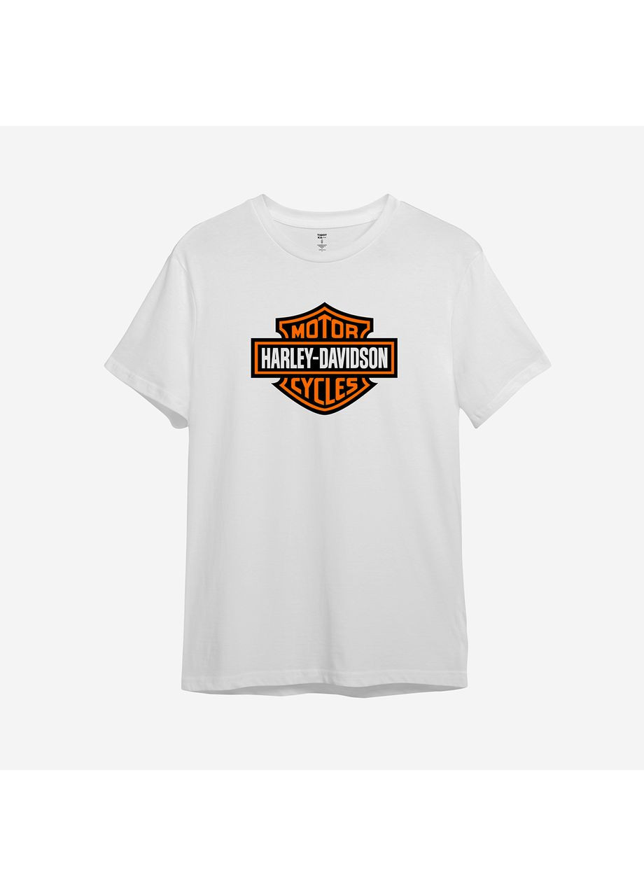 Біла футболка з принтом "harley-davidson" (10735814483) з коротким рукавом ТiШОТКА