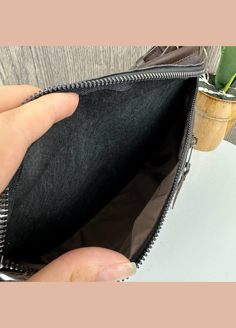 Женская сумка на грудь из экокожи с мягким ремешком малый коричневый (sku_1304) No Brand (330576918)