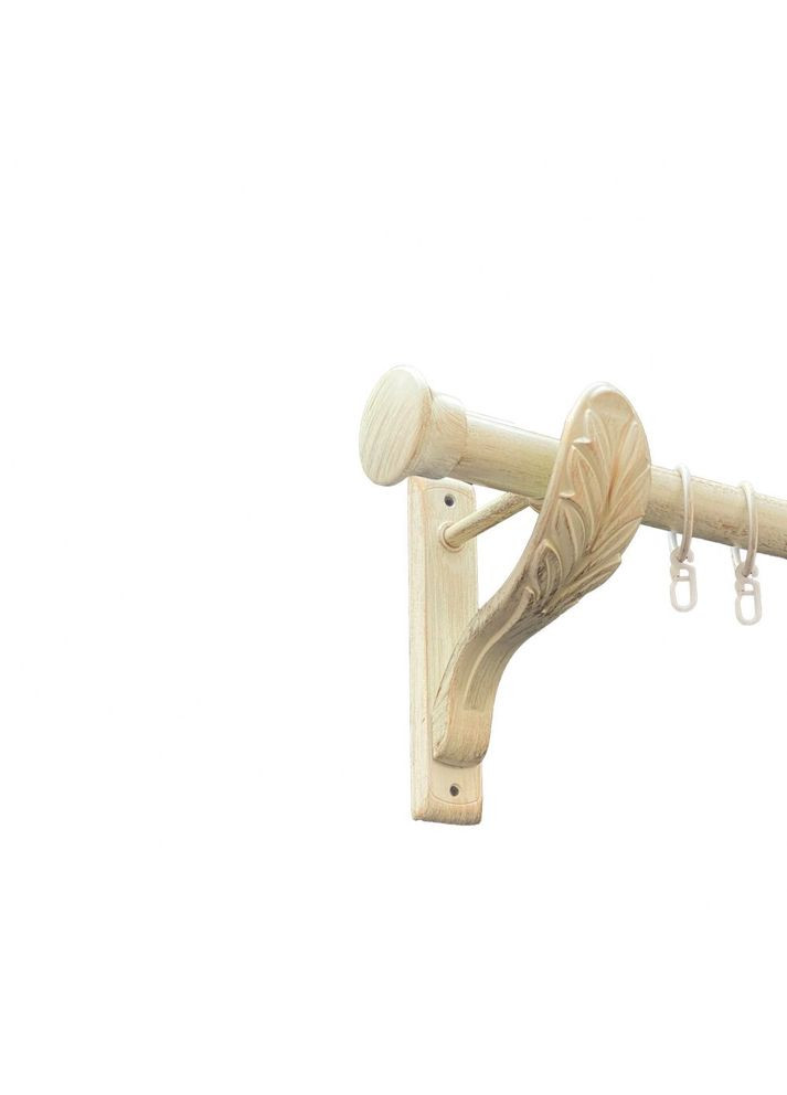 Карниз Дуо металевий однорядний ретро гладка труба Біле Золото 25 мм 300 см (00-00010533) ORVIT (300278580)