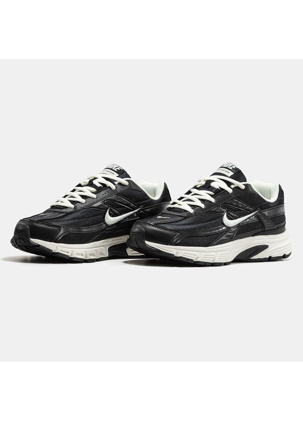 Чорні кросівки чоловічі і жіночі nike initiator black white | найк інітіатор чорні білі демісезон No Brand