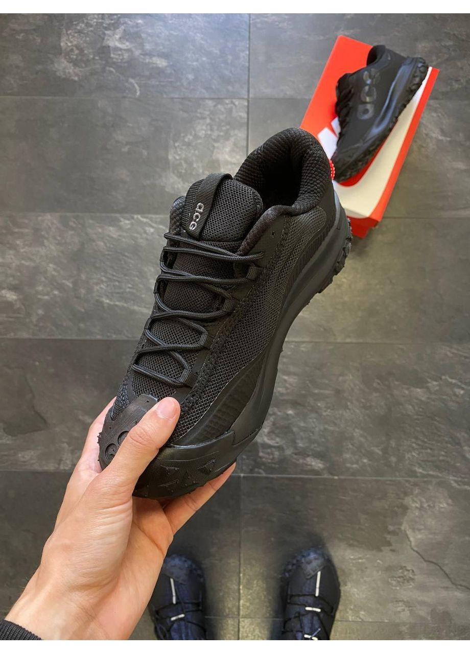 Черные демисезонные кроссовки мужские nike acg mountain fly 2 black v2 найк асж маунс флай No Brand