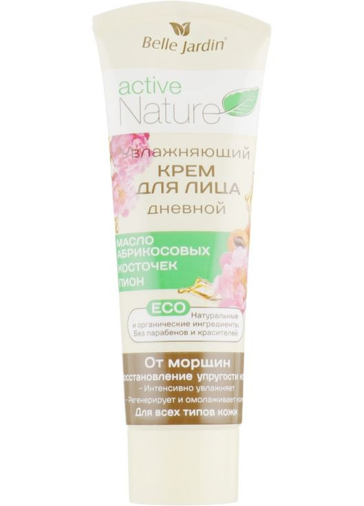 Дневной увлажняющий крем для лица от морщин с маслом абрикосовых косточек и пионом Active Nature ECO 85ml (264305-10096) Belle Jardin (368653994)