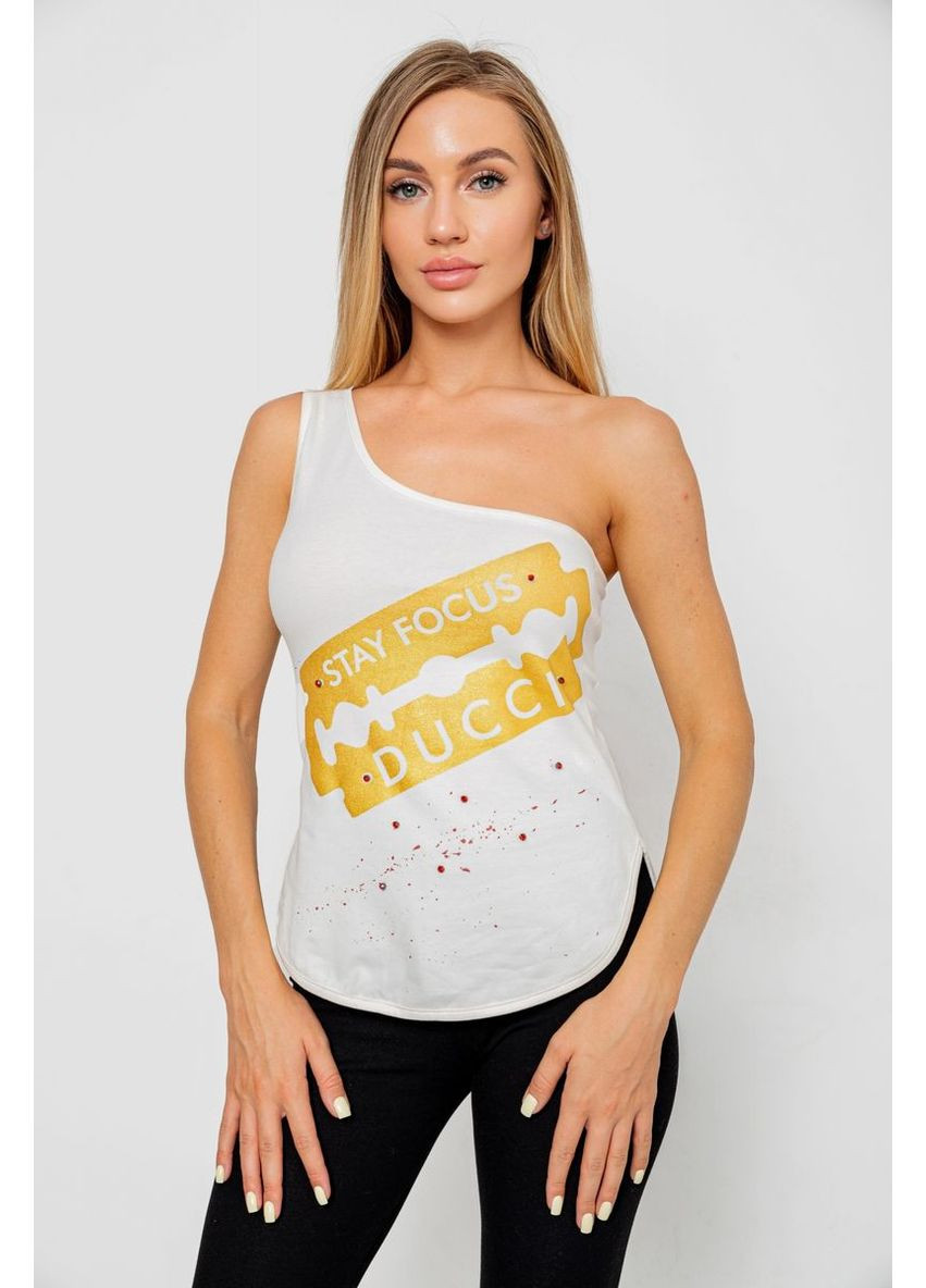 Майка жіноча зі стразами, колір сірий, 247R029 Ager — 315133571